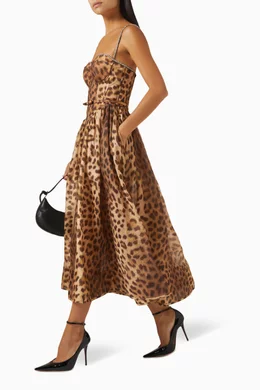 cotton midi summer dress for women French Connection Cotton Sateen Midi Dress