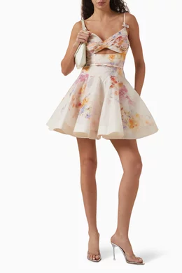 zimmermann crush twist front mini dress Zimmermann Crush Twist Mini Dress - Blue