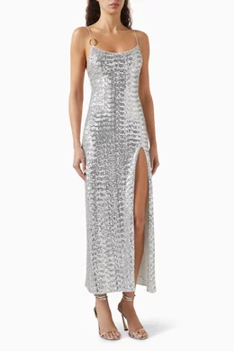 oseree sequin dress Marylin O sequined minidress in beige - Oseree
