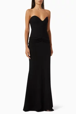 chinese dress ladies Alya Strapless Maxi Dress – uma and leopold main image 0