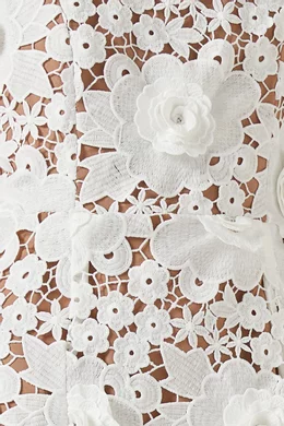 Buy Elliatt White Daffodil Mini Dress in Lace For Women Online | Ounass Oman