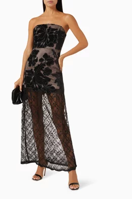 maxi lace dress white Farida White Lace Maxi Dress - US 14 main image 0
