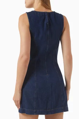 reformation citron denim mini dress Buy Reformation Blue Citron Mini Dress in Denim For Women Online