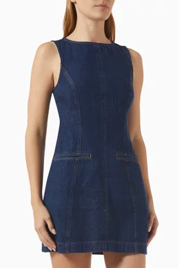 Buy Reformation Blue Citron Mini Dress in Denim For Women Online | Ounass  Oman