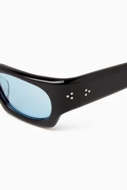 Buy Port Tanger Blue Kerewan Rectangle Sunglasses in Acetate For