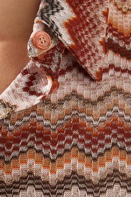 Buy Missoni Brown Serrated Lamé Zigzag Shirt For Women Online
