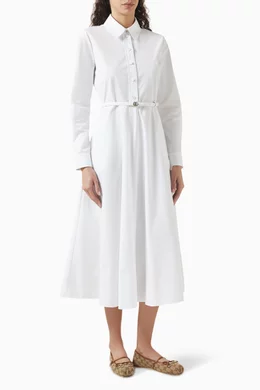 Buy Gucci White Embroidered Dress in Cotton-poplin For Women Online |  Ounass Oman