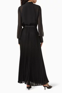 a line black dress formal FW2006 Emporio Armani Black Mesh Asymmetrical Dress – Dolce Vita Hub main image 1