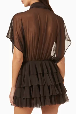 norma kamali brown mini dress Women's Brown Floral Maxi Dress main image 1