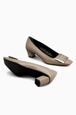 Buy Roger Vivier Neutral Belle Vivier Pumps in Patent Leather For Women Online Ounass Oman