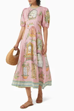 alemais monte midi dress Buy ALEMAIS Multicolour Monte Midi Dress in Linen For Women Online