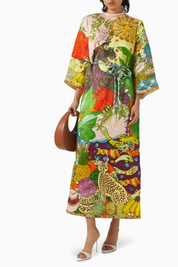 alemais tiger midi dress Alemais Tiger Day Dress Multi