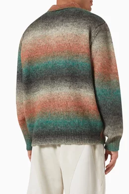 Buy Kith Brown Gradient Harmon Rugby Sweater For Men Online