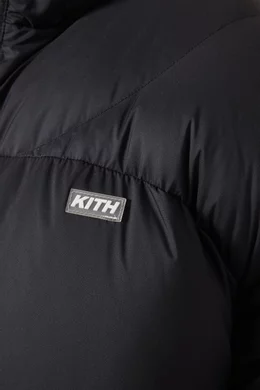 Buy Kith Black Corey Puffer Jacket in Stretch Taffeta For