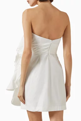 Buy Marchesa Notte Neutral Draped 3D-rosette Mini Dress in Taffeta For  Women Online | Ounass Oman