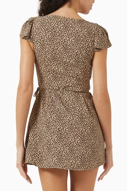 frankies bikinis lucy wrap mini dress Lucy Wrap Mini Dress