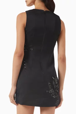 alice and olivia clyde embellished mini dress CLYDE MINI DRESS in LIP LOCK