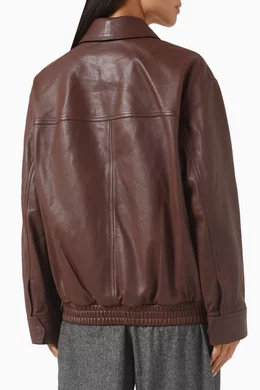 Vince black cherry leather jacket best sale