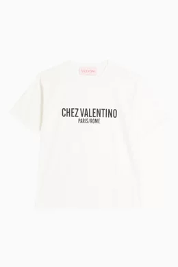 Buy Valentino Garavani White Chez Valentino-print T-shirt in