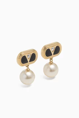 アクセサリーその他 Valentino Garavani Gold Ovalette earrings with Swarovski cry Oval Metal Earrings With Swarovski® Crystals for Woman in