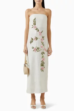 chinese dress ladies Staud Mesa Riverstone Sequin Combo Maxi Dress