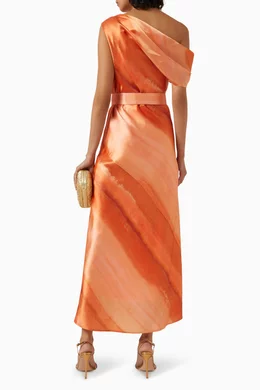 Buy Acler Multicolour Boise Midi Dress in Satin For Women Online | Ounass  Oman