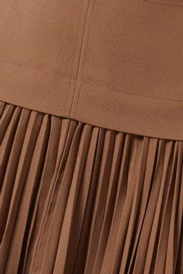 Buy Acler Brown Leasgill Midi Dress in Linen Blend For Women Online |  Ounass Oman