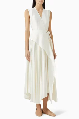 Buy Acler White Ellenbrook Maxi Dress in Linen Blend For Women Online |  Ounass Oman