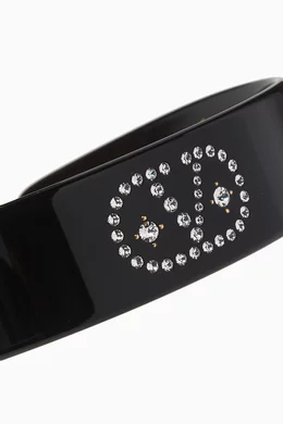 Buy Valentino Garavani Black VLOGO Signature Crystal  display picture 1
