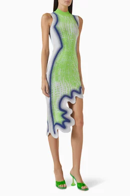 brooklyn wavy asymmetric sleeveless midi dress BROOKLYN WAVY ASYMMETRIC DRESS– PH5 main image 0