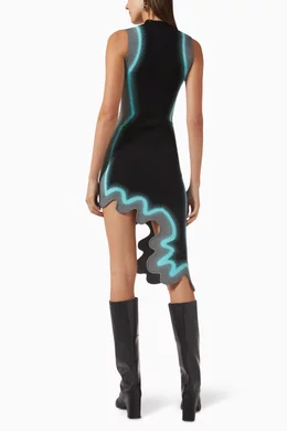 Buy Ph5 Black Brooklyn Wavy Asymmetric Dress For Women Online | Ounass Oman