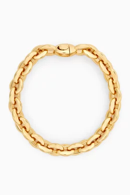 Buy Bottega Veneta Gold Shape Chain Bracelet in 18kt Gold-plated