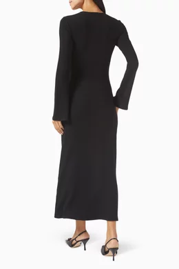 knit dress vacation Nikki Striped Knit Midi Tube Dress  Shop American Threads Women's Trendy Online Boutique Black/White / L