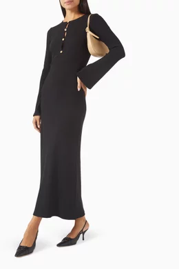 Buy Reformation Black Hayden Maxi Dress in Knit For Women Online | Ounass  Oman