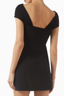 Buy Reformation Black Carmina Mini Dress in Knit-jersey For Women Online |  Ounass Oman