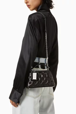 国内発送☆Maison Margiela☆Glam Slam Trapezoid Bag/BLACK Buy Maison Margiela Black Glam Slam Trapezoid Top-handle Bag