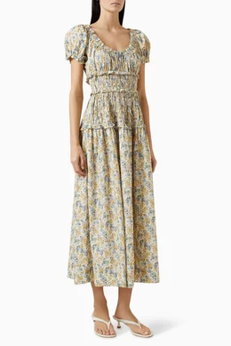 white christmas dresses DÔEN Leanne Dress in Salt – shopatanna