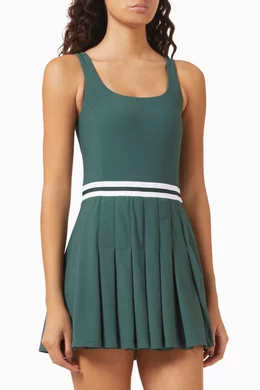 the upside peached lucette pleated mini dress Peached Lucette Pleated Dress