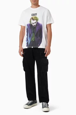 Buy Kith White x Batman Joker Vintage T-shirt in Cotton For Men