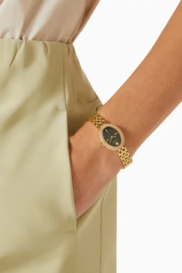 Buy Tory Burch Green Oval Quartz Watch, 22x28 mm For Women  display picture 1