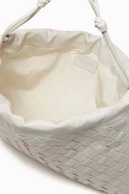 Buy Bottega Veneta White Medium Dustbag in Intrecciato