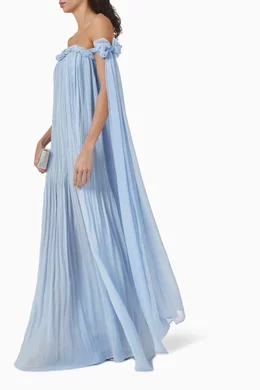 slim fit dress slacks Draped Cami Floor-Length Dress In Bronze – Victoria Beckham UK main image 1