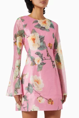 chinese dress ladies Leo Lin - Suzanne Appliqu Long Sleeve Mini Dress