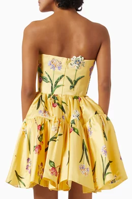 chinese dress ladies Piper Floral Appliqu Bell Shape Mini Dress
