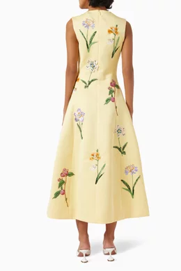 chinese dress ladies Leo Lin - Cleo Embellished Sleeveless Midi Dress main image 0