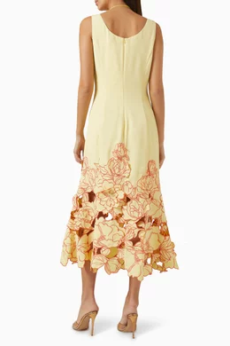 chinese dress ladies Emily Appliqu Midi Dress