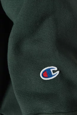 Buy Champion Green Reverse Weave Hoodie in Cotton blend For Men Online Ounass Oman