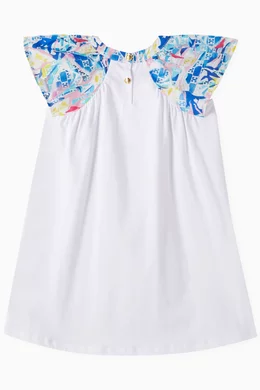 navy blue dress for baby girl Halter White Sleeveless Ankle Length Wedding Guest Dress main image 0