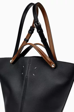 Buy Maison Margiela Black Medium Dress-age Handbag in Leather For