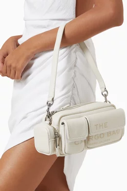 Buy Marc Jacobs White The Cargo Shoulder Bag in Grained Leather 